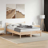 Bed Frame without Mattress 135x190 cm Double Solid Wood Pine 844745