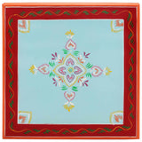 Coffee Table Blue Hand Painted Solid Wood Mango 353763