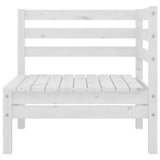4 Piece Garden Lounge Set White Solid Pinewood 3082503