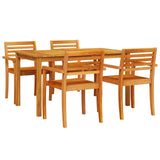 Garden Dining Set 5 pcs Brown Solid Acacia Wood 3375663