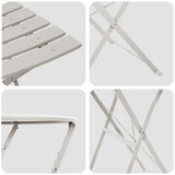 Folding Bistro Set 3 pcs Beige Steel 42002971