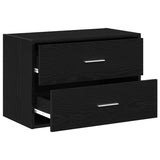 Cabinet with 2 Drawers Black Oak 60x31x40 cm Engineered Wood 858823