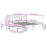 Bed Frame without Mattress 160x200 cm Solid Wood Pine 3301479
