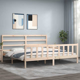 Bed Frame without Mattress 200x200 cm Solid Wood Pine 3191926