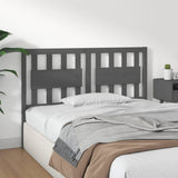 Bed Headboard Grey 125.5x4x100 cm Solid Wood Pine 818562