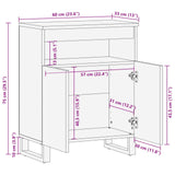 Side Cabinet with Door Brown 60 x 33 x 75 cm Solid Mango Wood 4018321