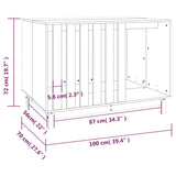 Dog House White 100x70x72 cm Solid Wood Pine 822492