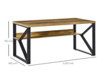 Computer Desk Writing Desk Home Office PC Laptop Workstation with Storage Shelf 120 x 60 x 76cm T3398P423532