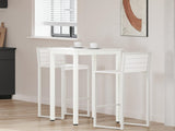 Bar Table White 60 x 60 x 105 cm Solid Pine Wood 892798