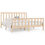 Bed Frame without Mattress 200x200 cm Solid Wood 3106853