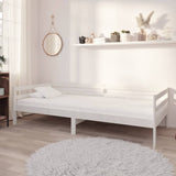 Day Bed without Mattress White Solid Wood Pine 90x200cm 806931