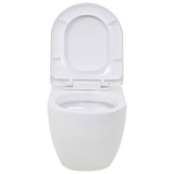 Wall-Hung Toilet with Concealed Cistern Ceramic White 275791