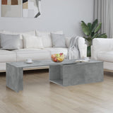 ZNTS Coffee Table Concrete Grey 150x50x35 cm Engineered Wood 801341