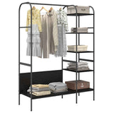 Clothes Rack with Shelf Black 120 x 44 x 160 cm Engineered Wood 868445