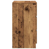 Bedside Cabinet with 3 Drawers Old Wood 39x35x65 cm 861351