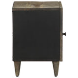 Bedside Cabinet Light Grey 40x33x46 cm Solid Wood Mango 4017788