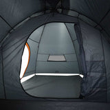 Camping Tent 8-Person Grey and Orange Waterproof 94718