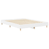 Bed Frame White Engineered wood King Bed Frame Rectangular 3328708