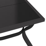 Garden Table Grey and Black 180x80x70 cm Steel and Glass 318771