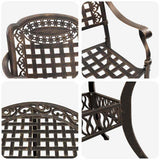 Garden Dining Set 7 pcs Bronze Aluminium 3334688