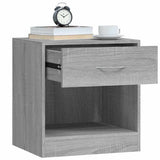 Bedside Cabinets 2 pcs with Drawer Grey Sonoma 342587