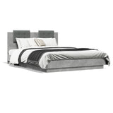 Bed Frame without Mattress Concrete Grey 120x200 cm 3209929