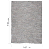 Outdoor Flatweave Rug 200x280 cm Brown and Blue 340819