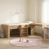 Kids'High Bed Frame with Desk 2 pcs Artisan Oak 3423477