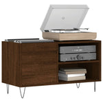 ZNTS Record Cabinet Brown Oak 85x38x48 cm Engineered Wood 831707