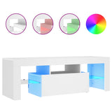 TV Cabinet with LED Lights White 120x35x40 cm 804346