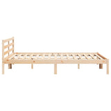 Bed Frame Brown 225.5 x 205.5 x 69.5 cm Solid Pine Wood 869786