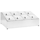 Gastronorm Container Holder with 8 GN 1/6 Pan Stainless Steel 51225
