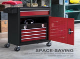 Two-Part Tool Storage Chest on Wheels - Black/Red T3398P342285