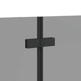 Shower Enclosure Black 130 x 138 cm ESG Glass and Aluminium 42018550