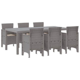 Garden Dining Set 7 pcs Light Grey Polypropylene 3378728