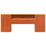 Headboard with Storage Wax Brown 180 cm Solid Wood Pine 855623