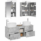 Bathroom Furniture Set 5 pcs Concrete Grey 3407074