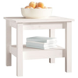 Coffee Table White 45x45x40 cm Solid Wood Pine 814265