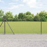 Welded Wire Fence with Concrete Base 10 x 1 m 3350894