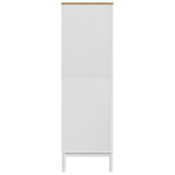 Wardrobe FLORO White 77x53x171 cm Solid Wood Pine 374006
