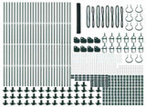 Welded Wire Fence with Concrete Base 100 x 1.6 m 3353602
