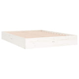 Bed Frame without Mattress White Solid Wood 120x190 cm Small Double 820073