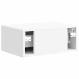 Wall-Mounted Bedside Cabinet with Drawer 2 pcs High Gloss White 899304