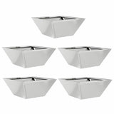 Garden Planter 5 pcs Silver 35 x 35 x 15 cm Galvanised Steel 873807