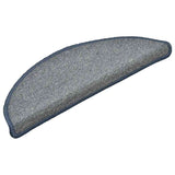 Stair Mats 30 pcs 56x17x3 cm Light Grey and Blue Half Round 3365748