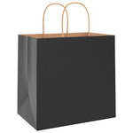 ZNTS Paper Bags 250 pcs with Handles Black 26x17x25 cm 4101647