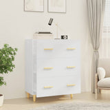 812150 Sideboard White 70x34x90 cm Engineered Wood