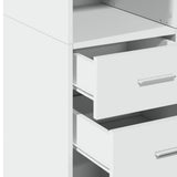 Highboard White 70x42.5x185 cm Engineered Wood 3281462