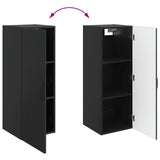 Wall-Mounted Cabinet Black 33 x 34.5 x 90 cm Engineered Wood 898586