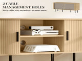 TV Stand Cabinet for TVs up to 55 Inches, TV Unit with Storage Shelves and Cupboard for Living Room, T3398P553468